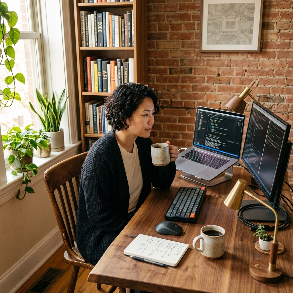 A Conscious Technologist building their sovereign AI operating system at their personal workspace